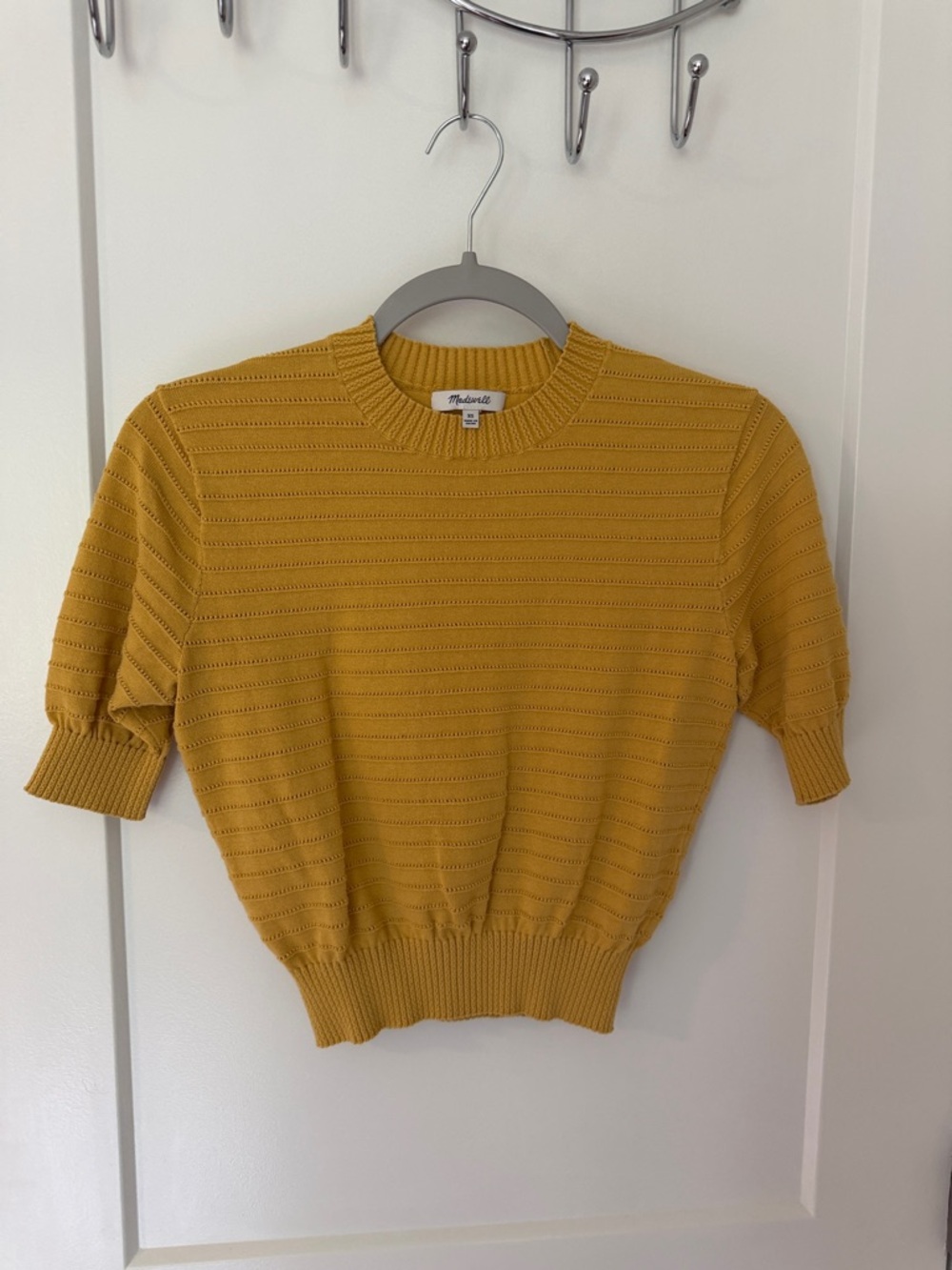 Madewell Short Sleeve Eyelet Knit Top